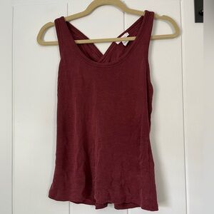 Daily Ritual Red Sleeveless Tank Top with Unique Back